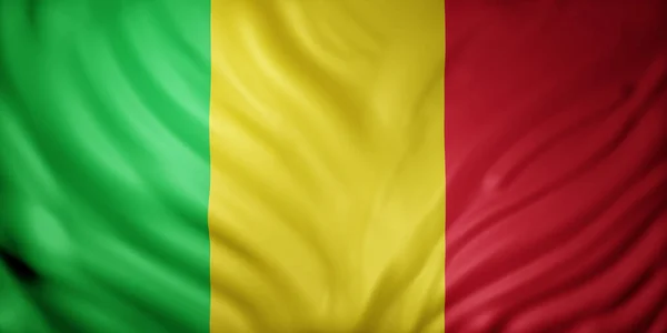 Rendering National Mali Flag — Stock Photo, Image
