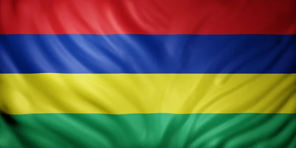 Rendering Una Bandiera Nazionale Mauritius — Foto Stock