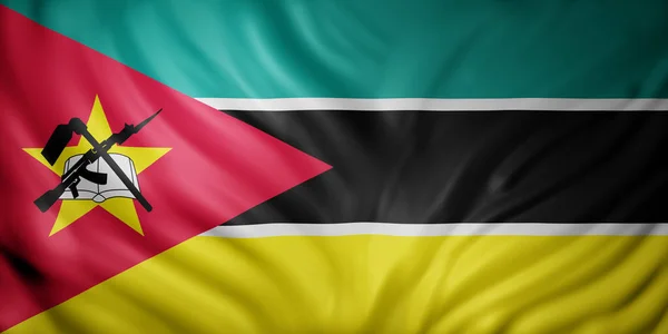 Representación Una Bandera Nacional Mozambique — Foto de Stock