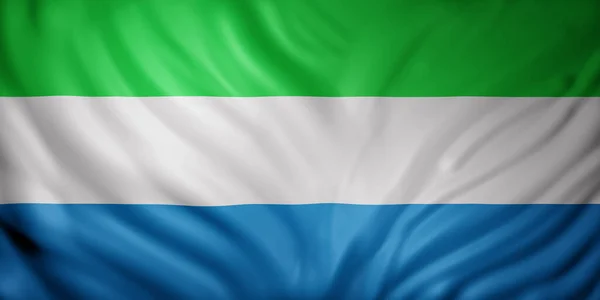 Vykreslování Národní Vlajky Sierra Leone — Stock fotografie