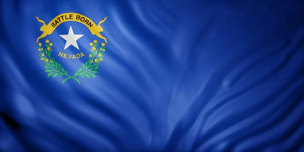 Vykreslení Detailní Nevada Usa Stát Vlajky — Stock fotografie