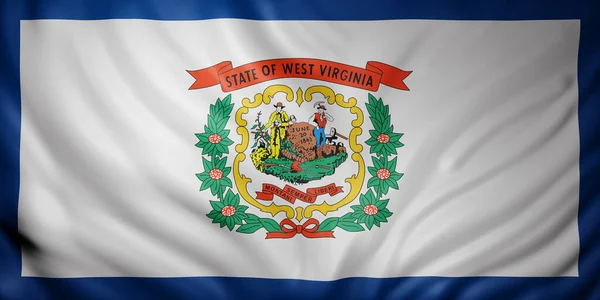 Representación Una Detallada Bandera Del Estado West Virginia Usa —  Fotos de Stock