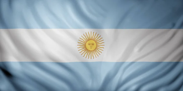 Darstellung Einer Argentinischen Nationalflagge — Stockfoto