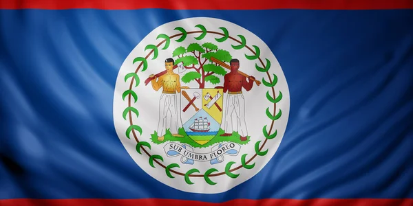 Ulusal Belize Bayrağının Canlandırması — Stok fotoğraf