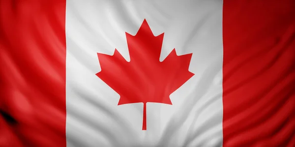 Weergave Van Een Nationale Vlag Van Canada — Stockfoto