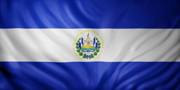 Rendering Una Bandiera Nazionale Salvador — Foto Stock
