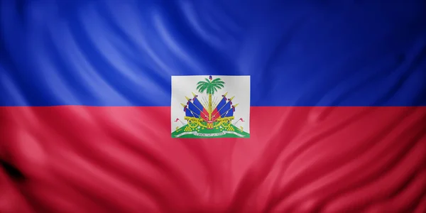 Rendering National Haiti Flag — Stock Photo, Image