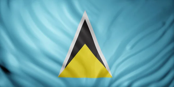 Rendering National Saint Lucia Flag — Stock Photo, Image