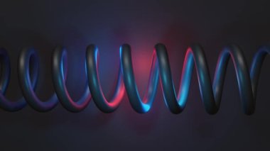 Minimum siyah spiral, sonsuz dönüş ve ışık efektleri. Kusursuz döngü canlandırması.