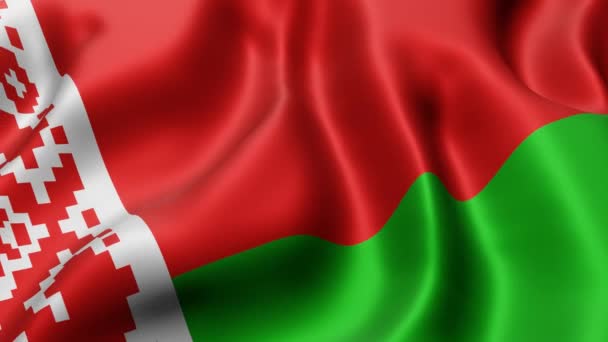 Återgivning Nationell Vitrysk Flagga Looping Motion — Stockvideo