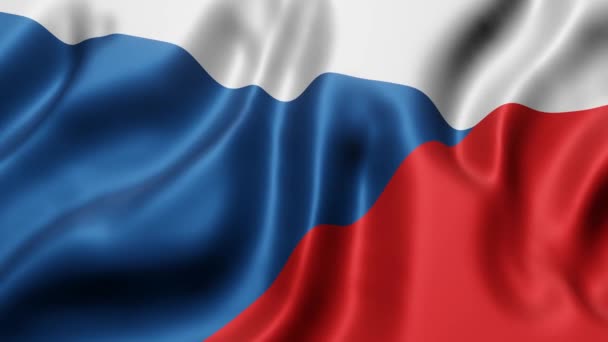 Rendering National Czech Republic Flag Waving Looping Motion — Stock Video