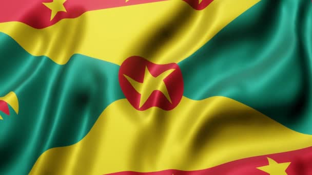 Rendering National Grenada Flag Waving Looping Motion — Stock video