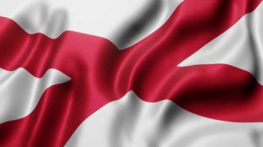 Alabama eyaleti bayrağının 3D görüntüsü