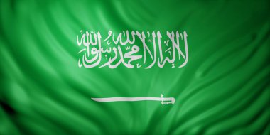Ulusal Suudi Arabistan bayrağının 3D canlandırması