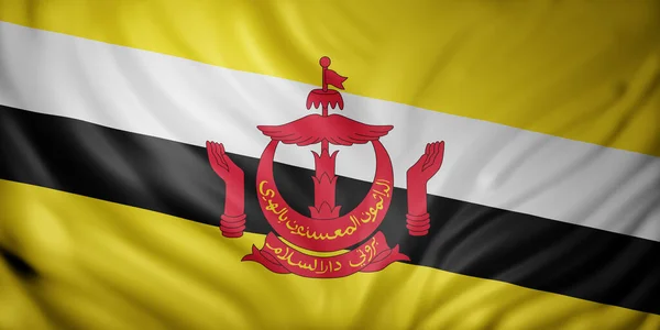 Renderização Uma Bandeira Nacional Brunei — Fotografia de Stock
