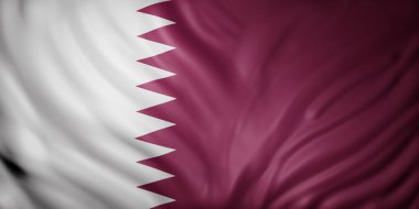 Ulusal Katar bayrağının 3D canlandırması