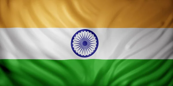 Renderização Uma Bandeira Nacional Índia — Fotografia de Stock