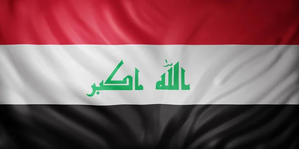 Рендеринг Національного Прапора Іраків — стокове фото