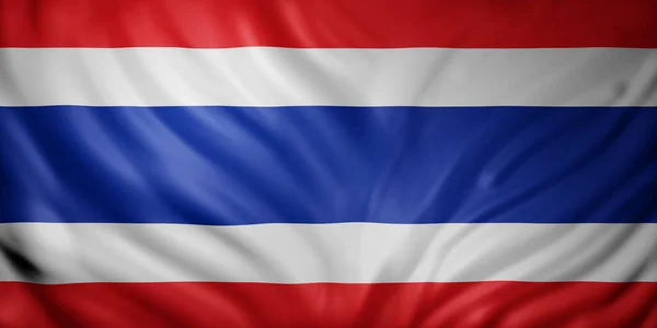 3D展示一面泰国国旗 — 图库照片