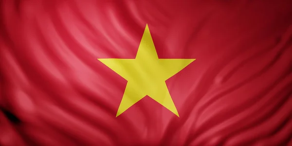 Ulusal Vietnam Bayrağının Boyutlu Bir Tasviri — Stok fotoğraf