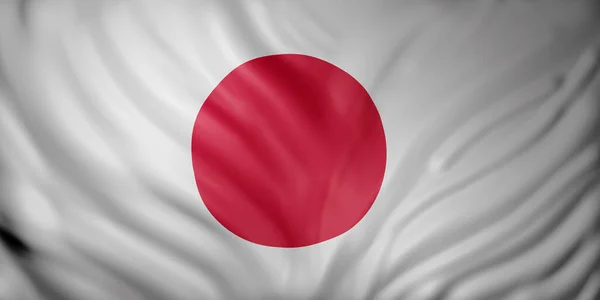 Rendering National Japan Flag Isolated — Stock Photo, Image