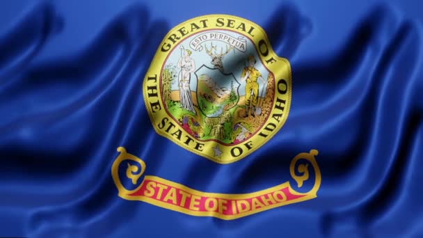 Vykreslování Vlajky Státu Idaho Smyčce — Stock video