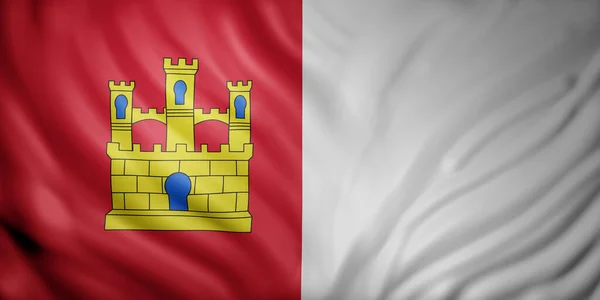 Rendering Castilla Mancha Spanish Community Flag — Stock Photo, Image