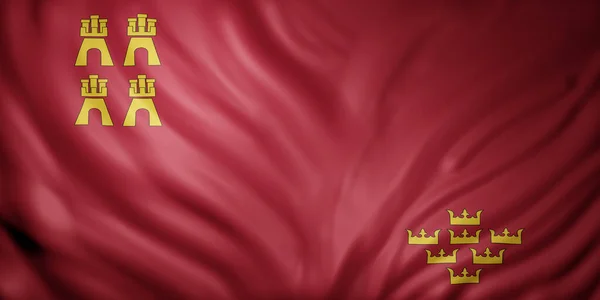 Representación Una Bandera Comunidad Española Murcia — Foto de Stock