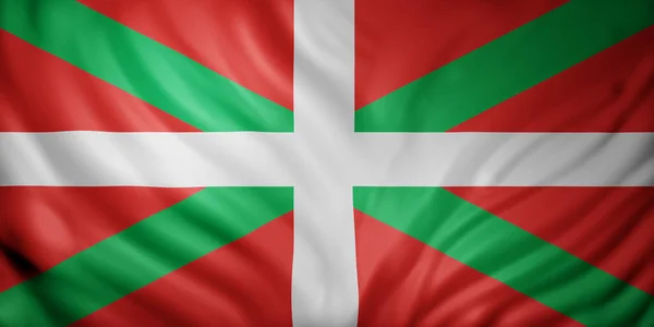 バスク地方スペイン語共同体旗の3Dレンダリング — ストック写真