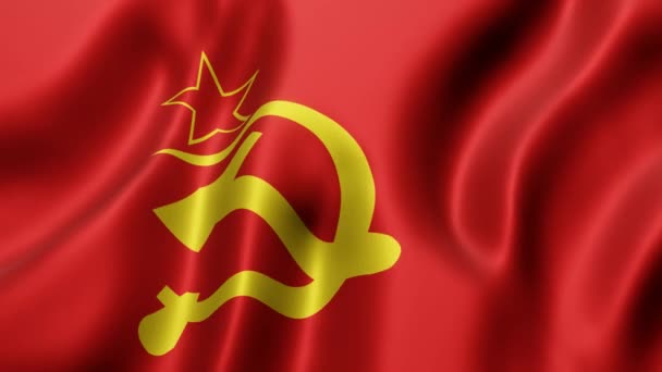 Renderização Uma Antiga Bandeira União Soviética Acenando Movimento Loop — Vídeo de Stock
