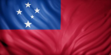 İpek Samoa bayrağının 3D canlandırması