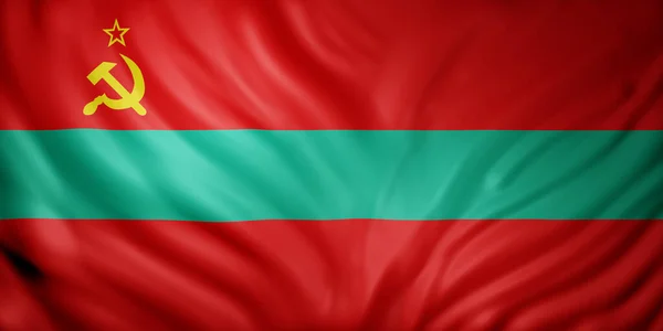 Representación Bandera Transnistria Ondeando — Foto de Stock