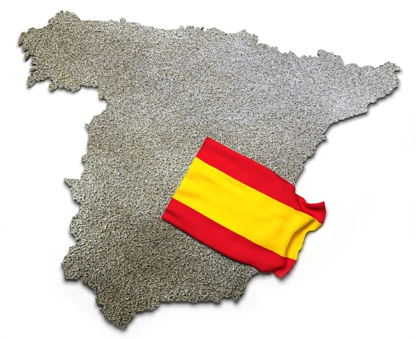 Іспанія карта — стокове фото