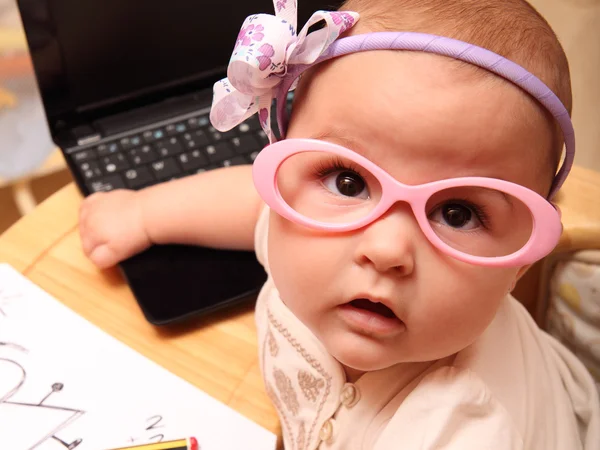 Baby secretary — Stock Photo, Image