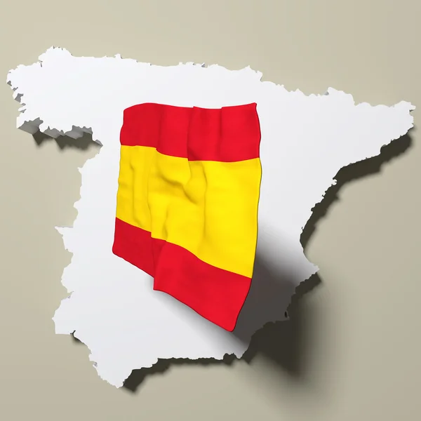 Ισπανία Χάρτης — Φωτογραφία Αρχείου