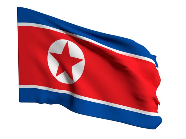 Nordkorea flagga — Stockfoto