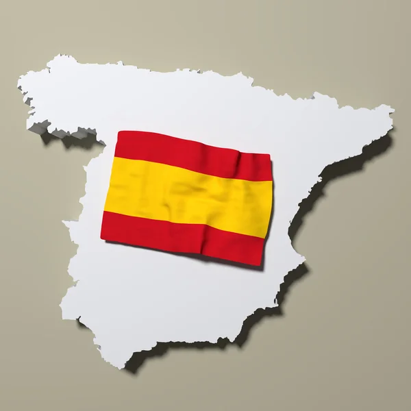 Spanyolország térképe — Stock Fotó