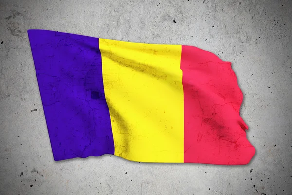 Gamla Rumänien flagga — Stockfoto