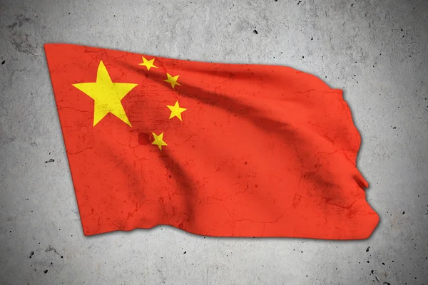 Alte China-Flagge — Stockfoto