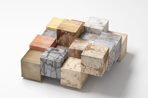 Текстурованою кам'яних кубів — стокове фото