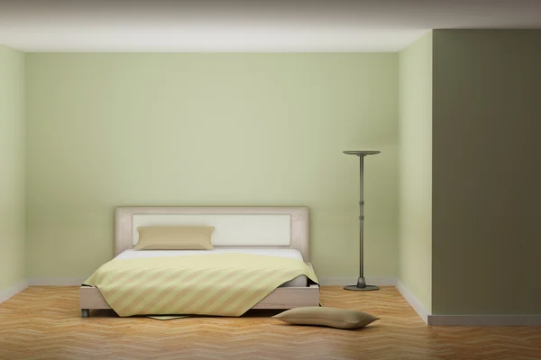 침대와 램프 — 스톡 사진