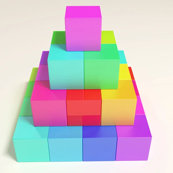 Кольорові кубики — стокове фото