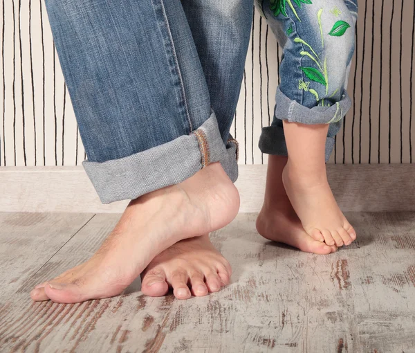 Barefoot family Stock Image