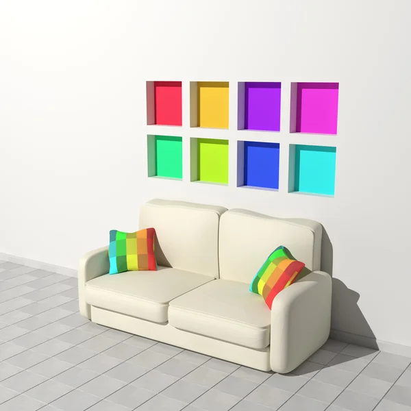 Modernes Zimmer und Sofa — Stockfoto