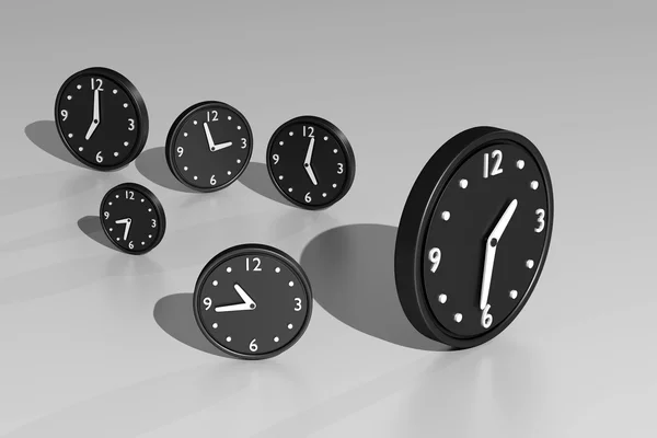 Black clocks — Stock Photo, Image