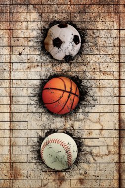 Basketbol, beyzbol ve futbol