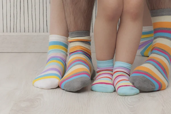 Familie barefoot — Stockfoto
