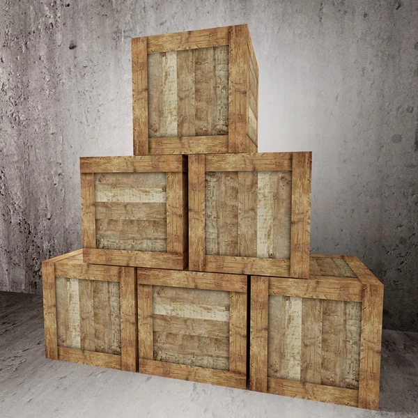 Old wooden boxes — Stock Photo, Image