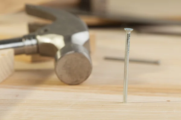 Hammer and nail — Stock Photo, Image