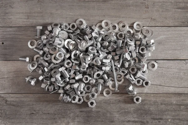 Nuts, screws and washers — Stock Photo, Image